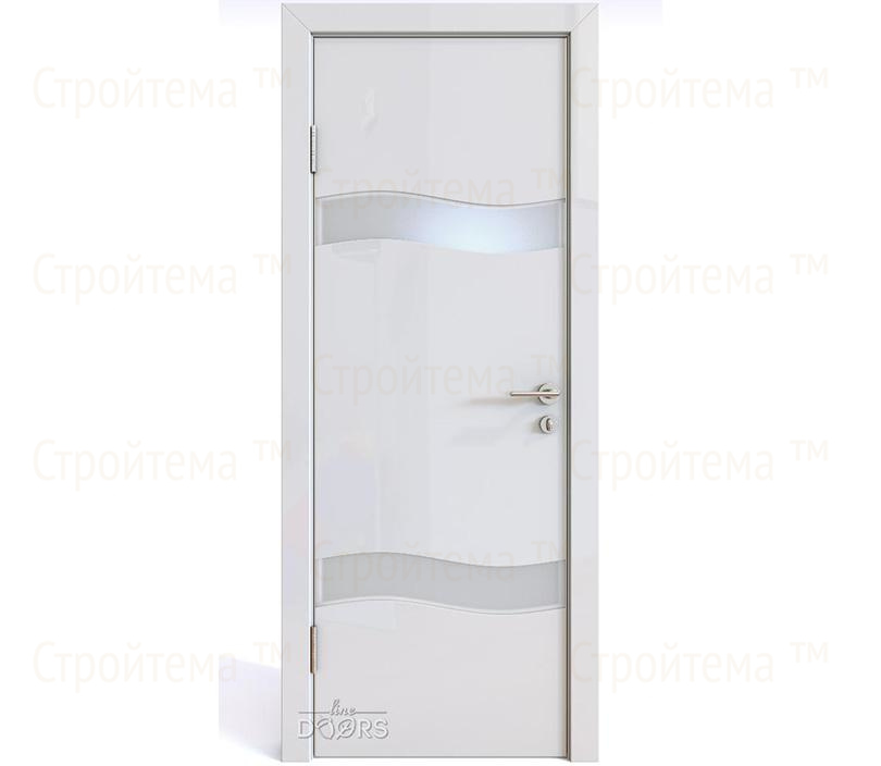 Дверь межкомнатная шумоизоляционная Линия дверей DO-603 (ДО-603) Белый глянец/Cнег