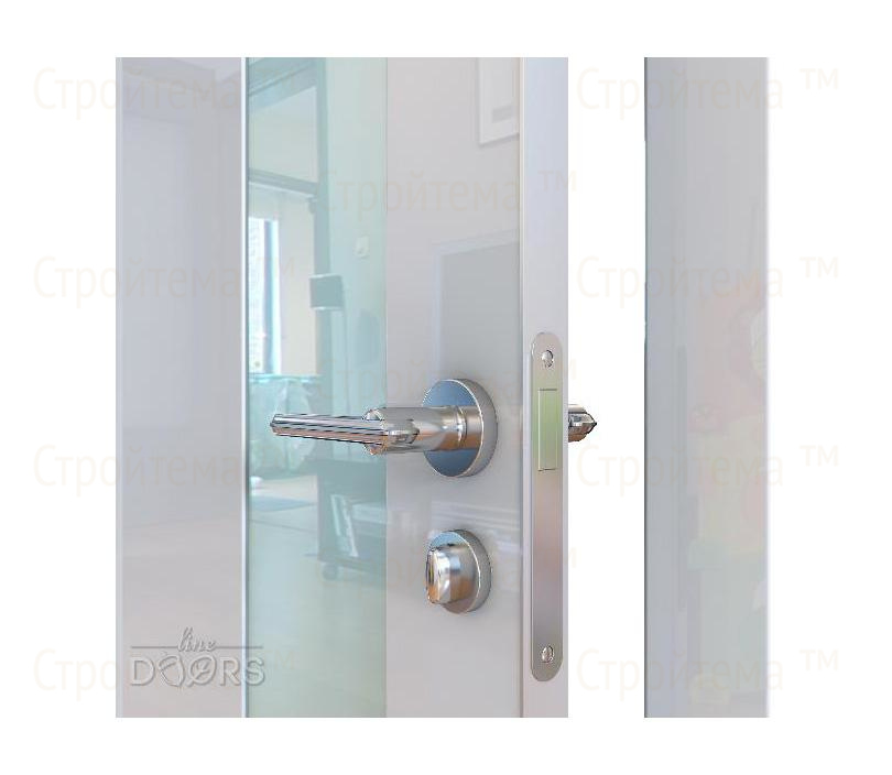 Дверь межкомнатная шумоизоляционная Линия дверей DO-604 (ДО-604) Белый глянец/стекло Белое
