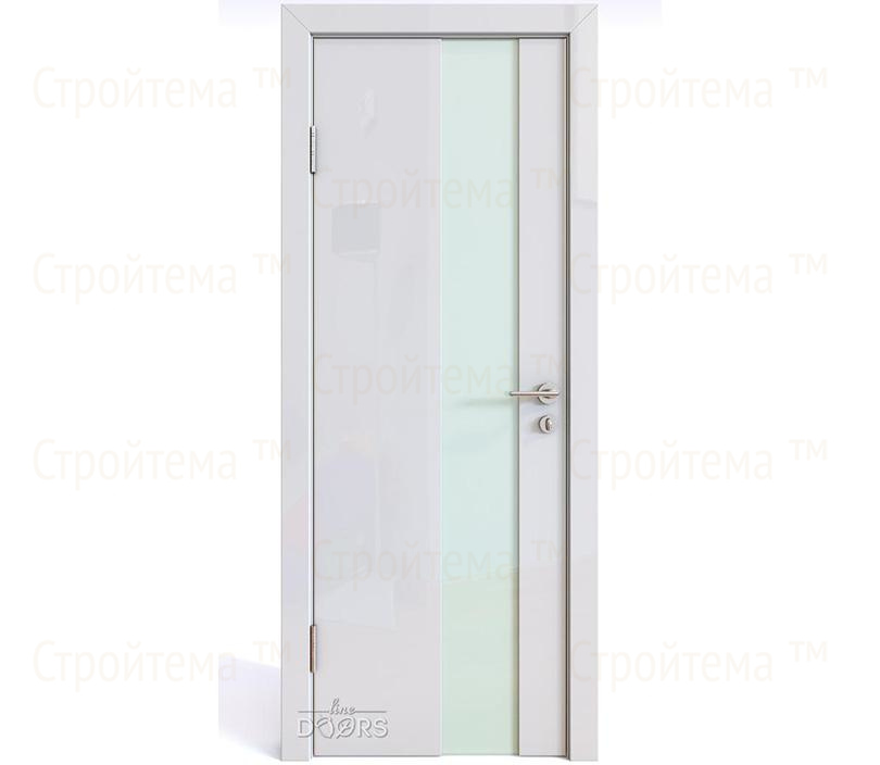 Дверь межкомнатная шумоизоляционная Линия дверей DO-604 (ДО-604) Белый глянец/стекло Белое