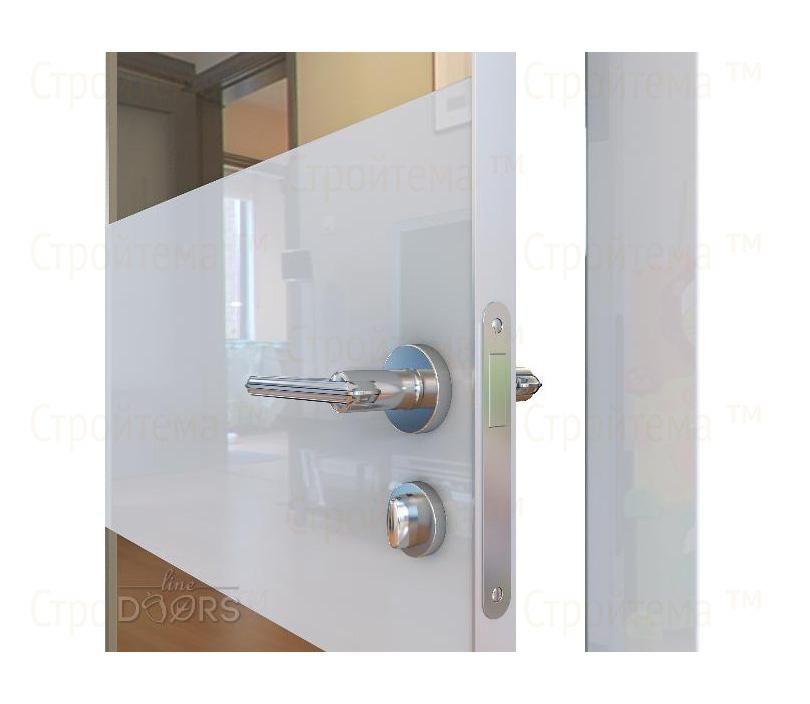 Дверь межкомнатная шумоизоляционная Линия дверей DO-608 (ДО-608) Белый глянец/зеркало Бронза