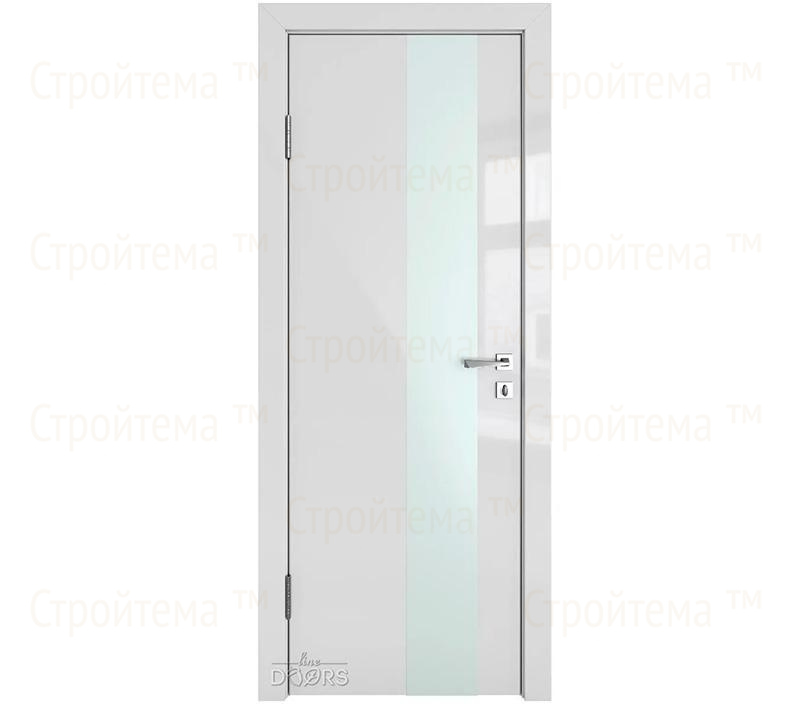 Дверь межкомнатная Линия дверей DO-504 (ДО-504) Серый глянец/Снег