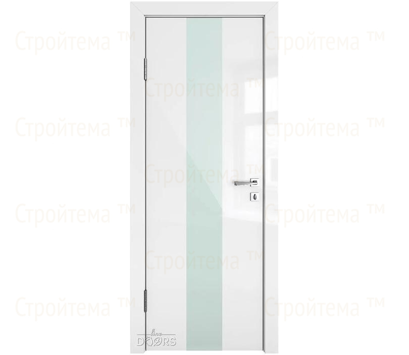 Дверь межкомнатная шумоизоляционная Линия дверей DO-610 (ДО-610) Белый глянец/стекло Белое