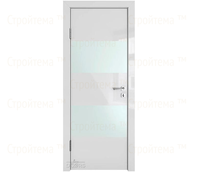 Дверь межкомнатная Линия дверей DO-508 (ДО-508) Серый глянец/Снег