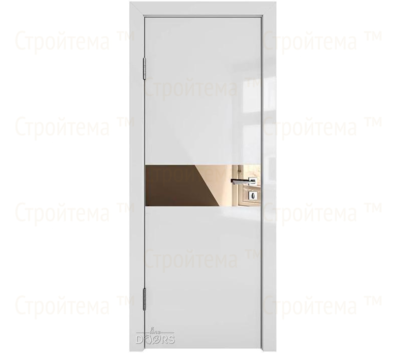 Дверь межкомнатная Линия дверей DO-509 (ДО-509) Серый глянец/зеркало Бронза
