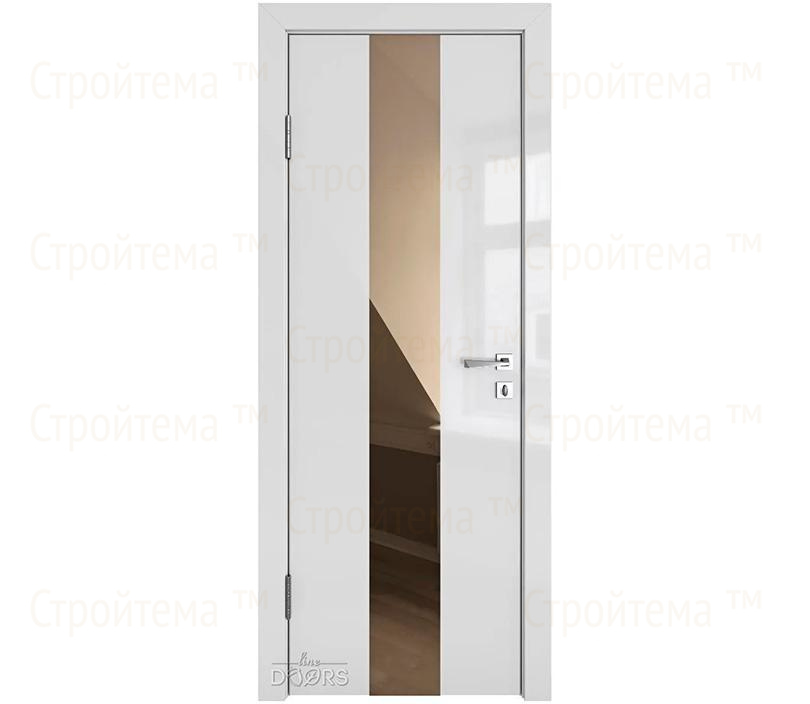 Дверь межкомнатная Линия дверей DO-510 (ДО-510) Серый глянец/зеркало Бронза