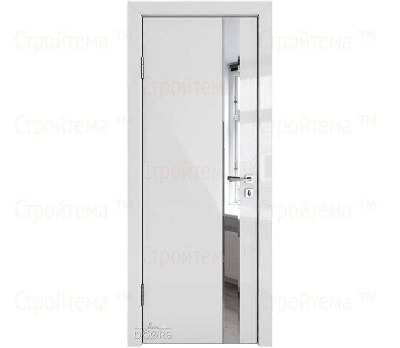 Дверь межкомнатная Линия дверей DO-519/6 (ДО-519/6) Серый глянец/Зеркало фацет
