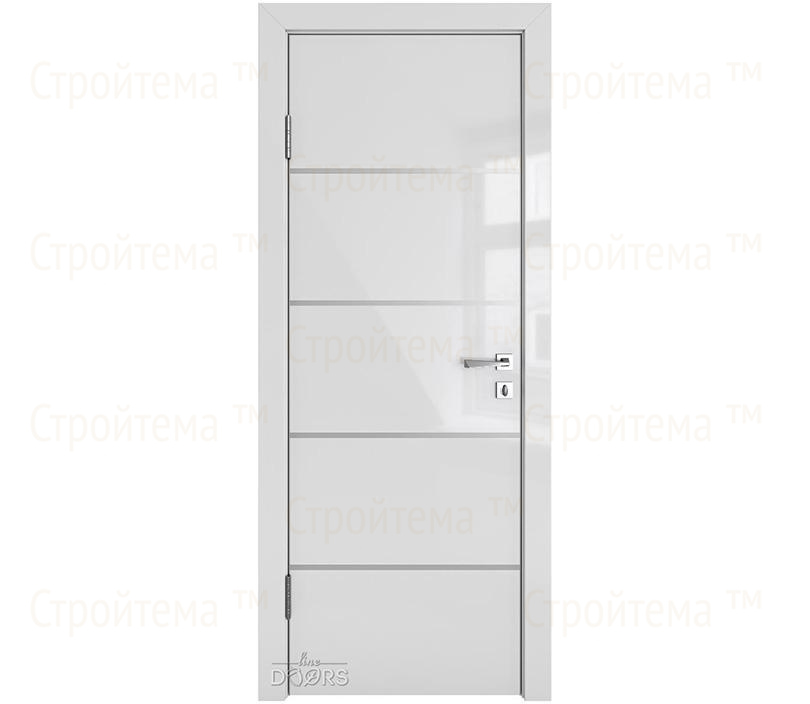 Дверь межкомнатная шумоизоляционная Линия дверей DG-605 (ДГ-605) Серый глянец