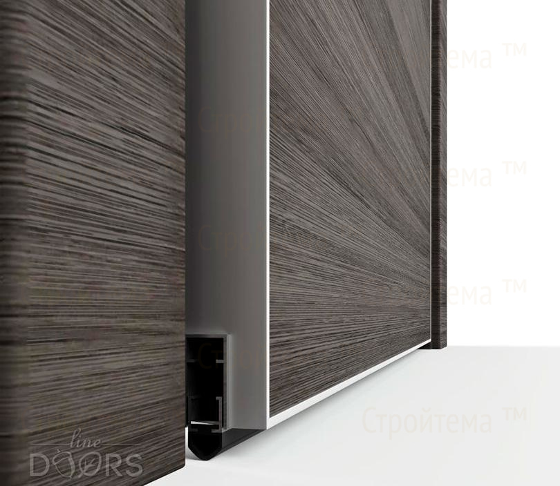 Дверь межкомнатная шумоизоляционная Линия дверей DO-601 (ДО-601) Серый глянец/зеркало Бронза