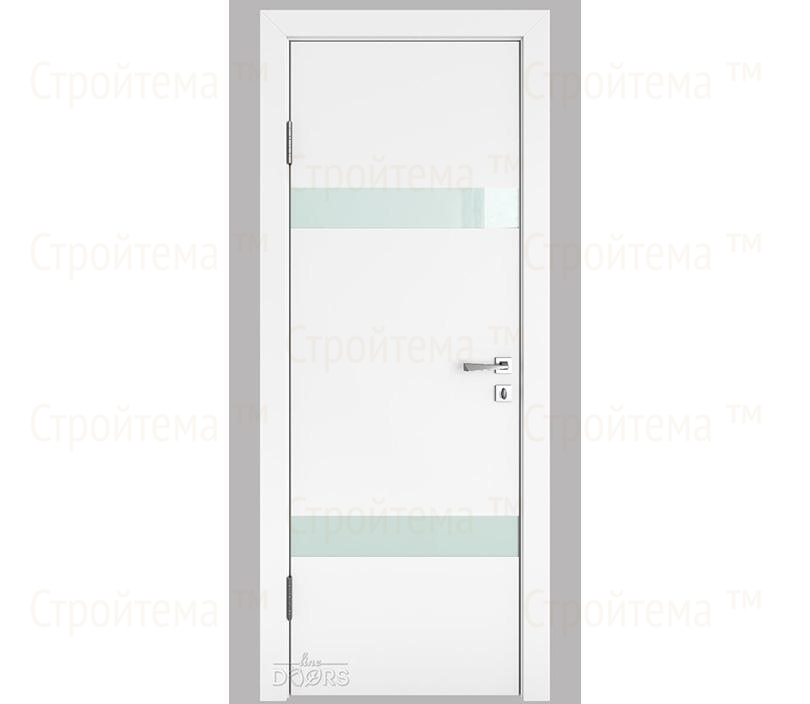 Дверь межкомнатная Линия дверей DO-502 (ДО-502) Белый бархат/стекло Белое