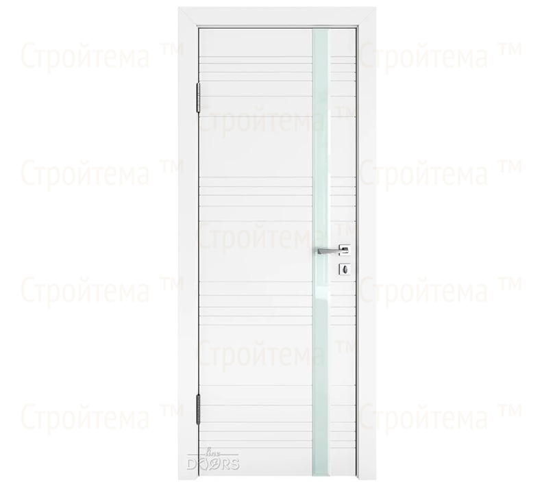 Дверь межкомнатная Линия дверей DO-514 (ДО-514) Белый бархат/стекло Белое