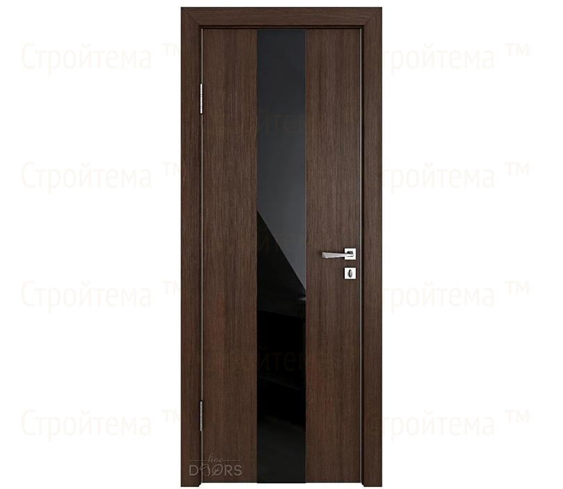 Дверь межкомнатная Линия дверей DO-510 (ДО-510) Мокко/стекло Черное