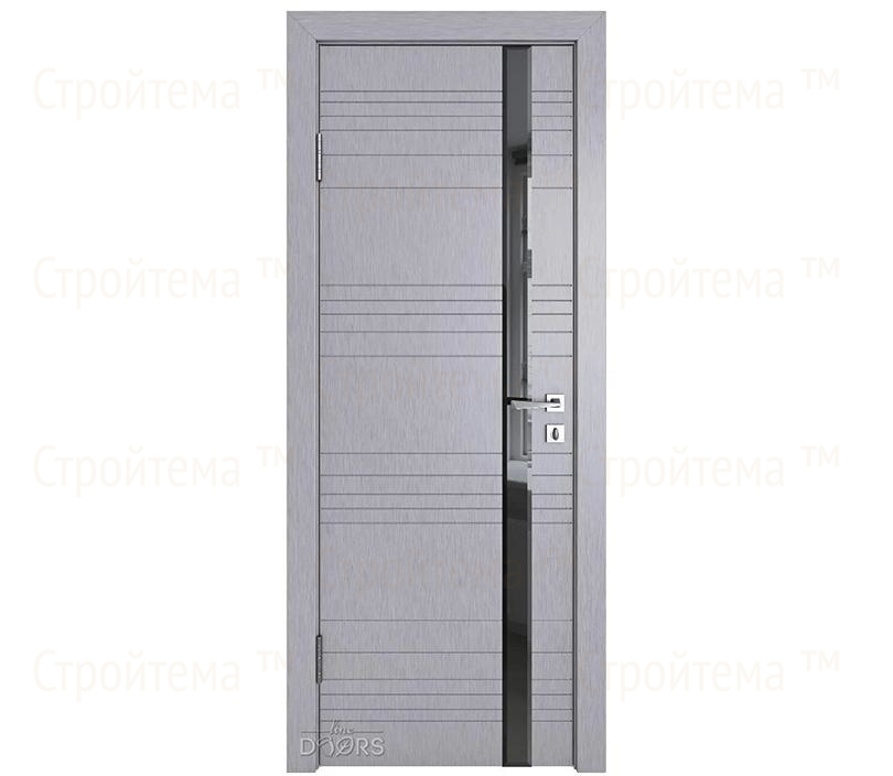 Дверь межкомнатная Линия дверей DO-514 (ДО-514) Металлик/стекло Черное