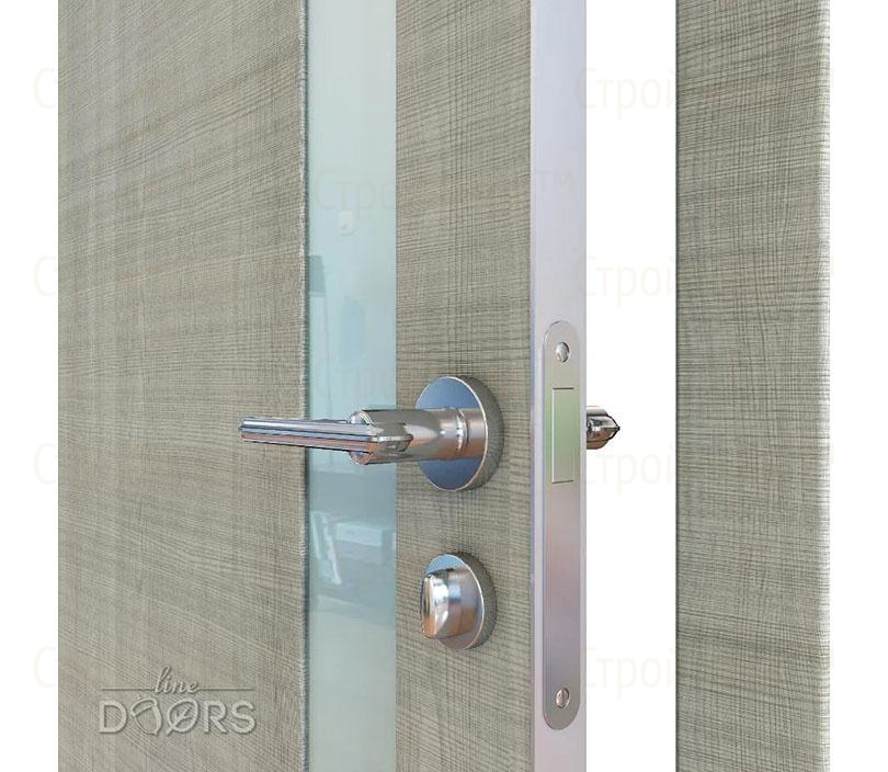 Дверь межкомнатная Линия дверей DO-507 (ДО-507) Серый дуб/стекло Белое