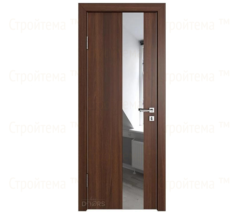 Дверь межкомнатная Линия дверей DO-504 (ДО-504) Орех тисненый/Зеркало