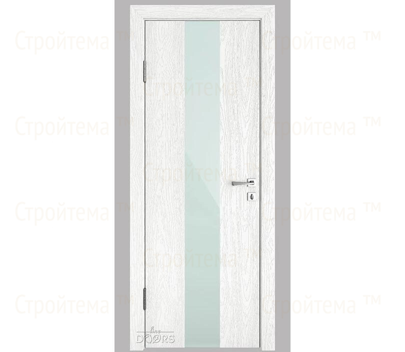 Дверь межкомнатная шумоизоляционная Линия дверей DO-610 (ДО-610) Белый глубокий/стекло Белое
