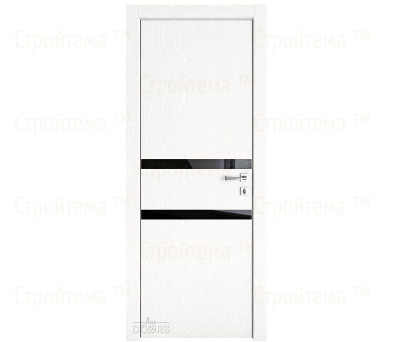 Дверь межкомнатная шумоизоляционная Линия дверей DO-613 (ДО-613) Жемчуг/стекло Черное
