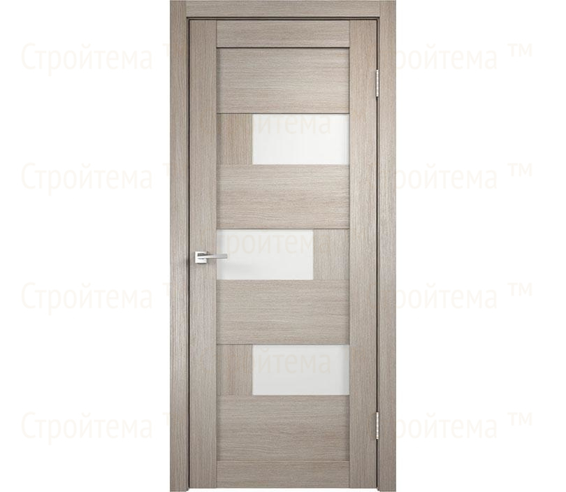 Дверь межкомнатная остекленная Velldoris DOMINO 1 Капучино/Лакобель белое
