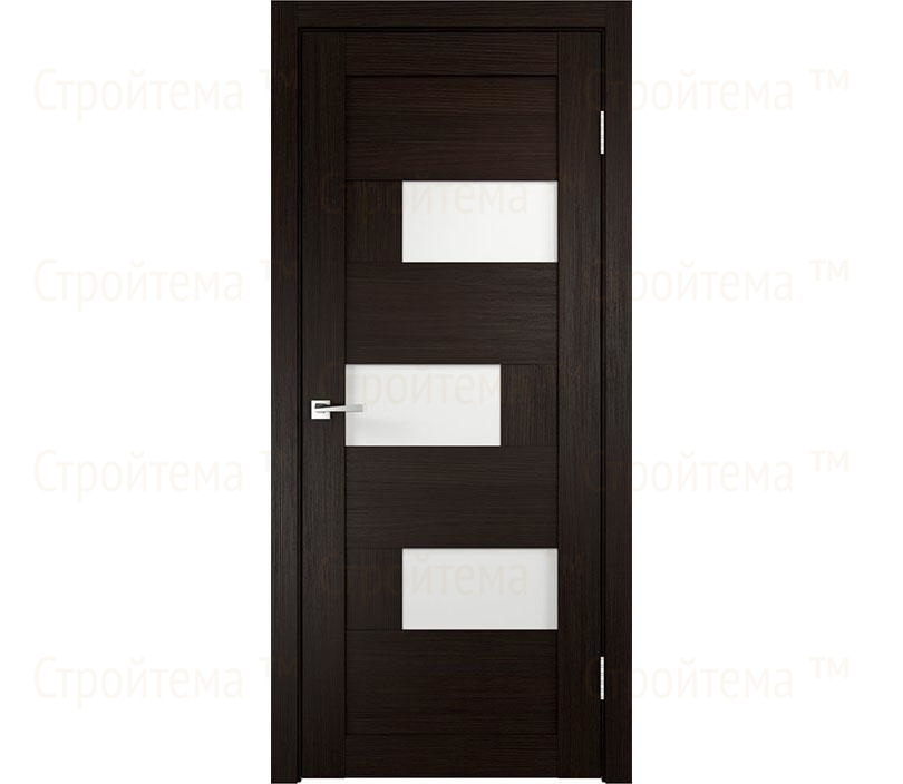 Дверь межкомнатная остекленная Velldoris DOMINO 1 Венге/Лакобель белое