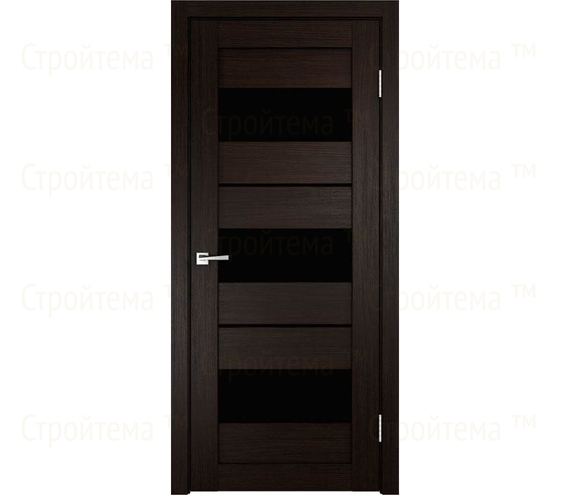 Дверь межкомнатная остекленная Velldoris Duplex 12 Венге/Лакобель черное