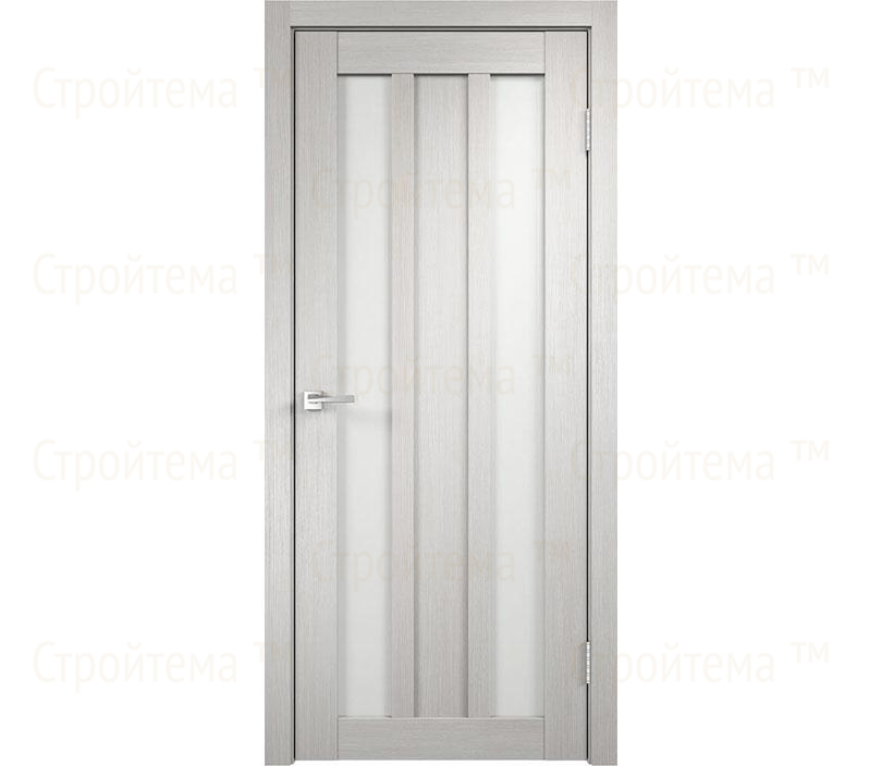 Дверь межкомнатная остекленная Velldoris INTERI 3/2 Дуб белый/Лакобель белое