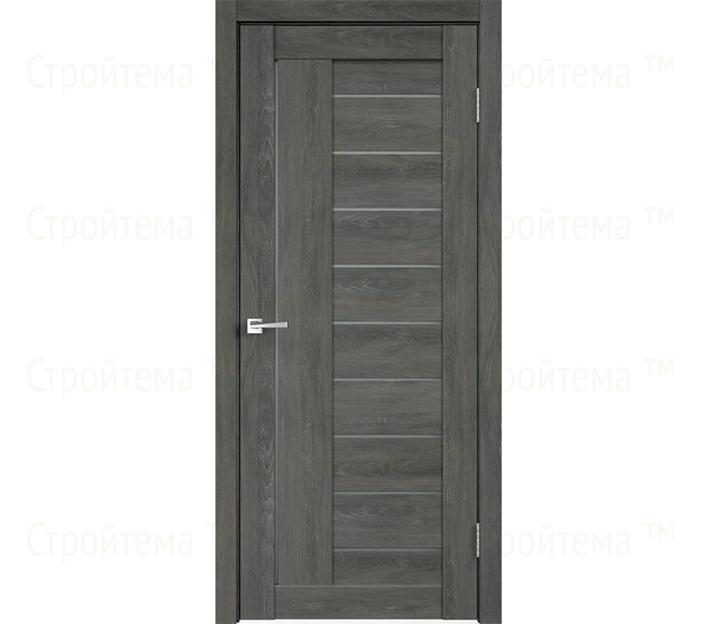 Дверь межкомнатная остекленная Velldoris LINEA 3 Дуб шале графит/Мателюкс