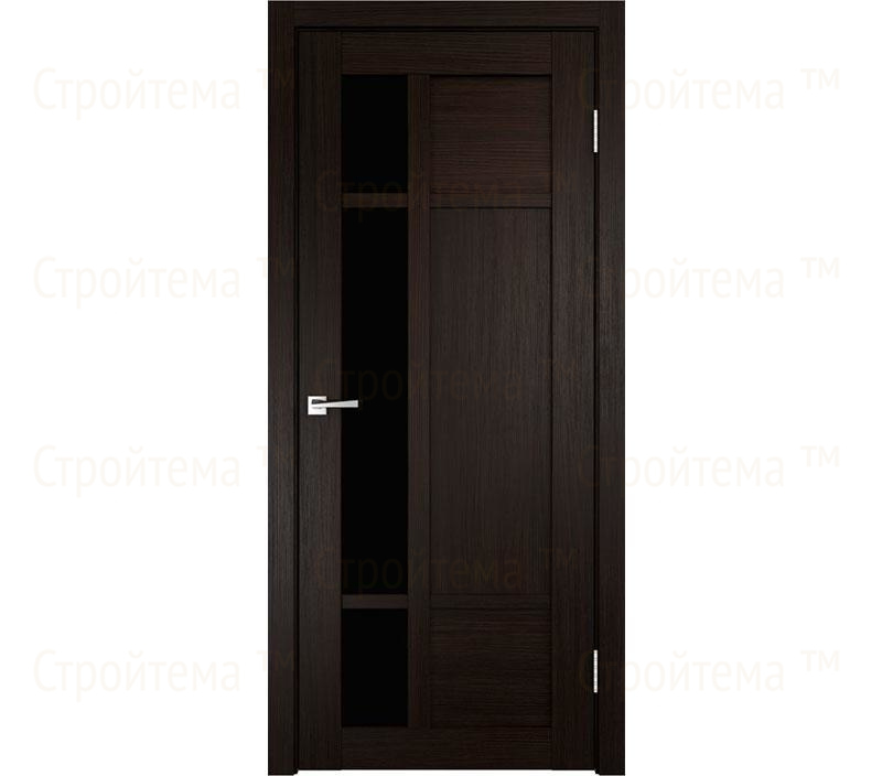 Дверь межкомнатная остекленная Velldoris PROVANCE 2 Венге/Лакобель черное