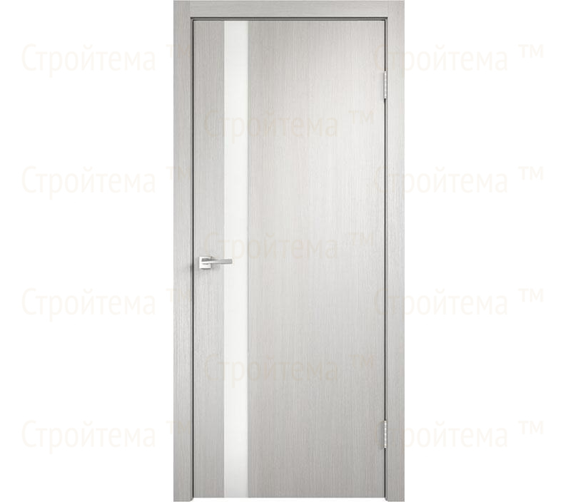 Дверь межкомнатная остекленная Velldoris SMART Z1 Дуб белый/Лакобель белое