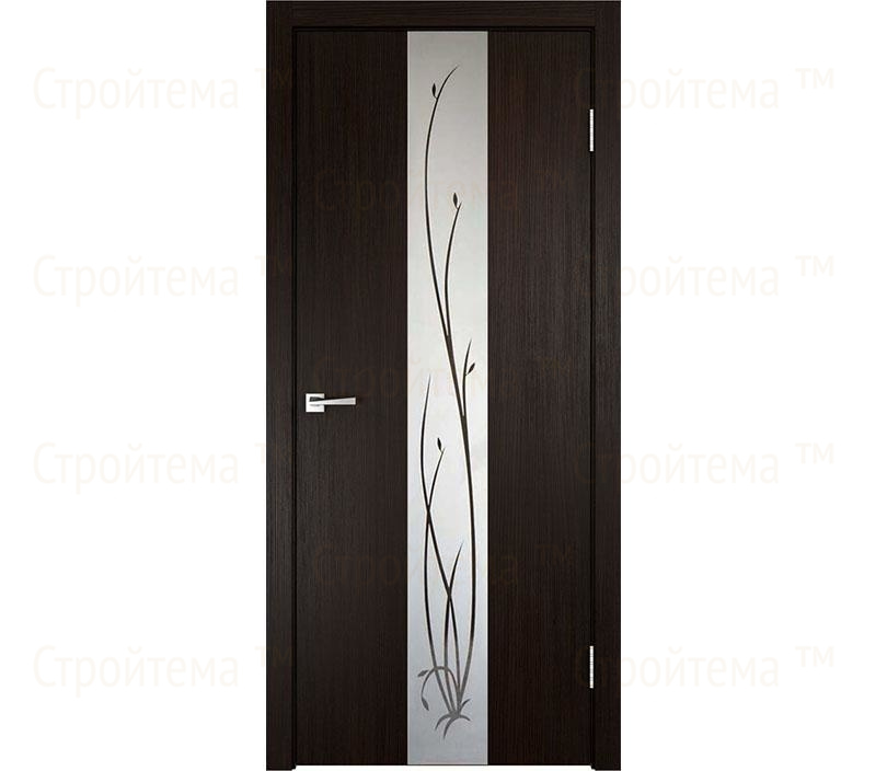 Дверь межкомнатная остекленная Velldoris SMART Z2 Венге/Зеркало серебро