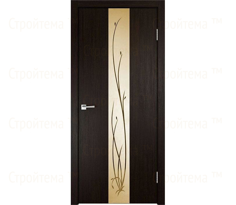 Дверь межкомнатная остекленная Velldoris SMART Z2 Венге/Зеркало бронза