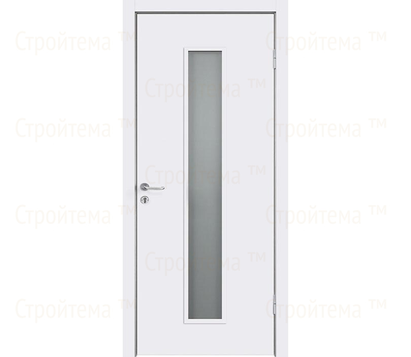 Дверь межкомнатная Dveriline SMART L2 в эмали облегченная Белая/Стекло мателюкс