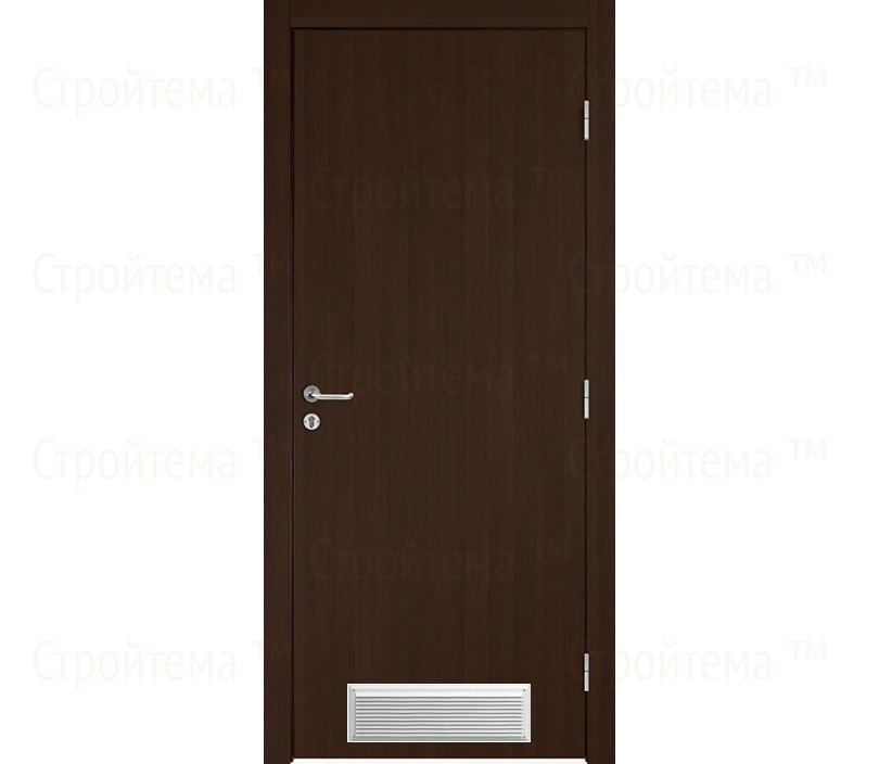 Противопожарная дверь с вентиляционной решеткой Dveriline SMART FIRE EIS30/42dB CPL Дуглас тёмный