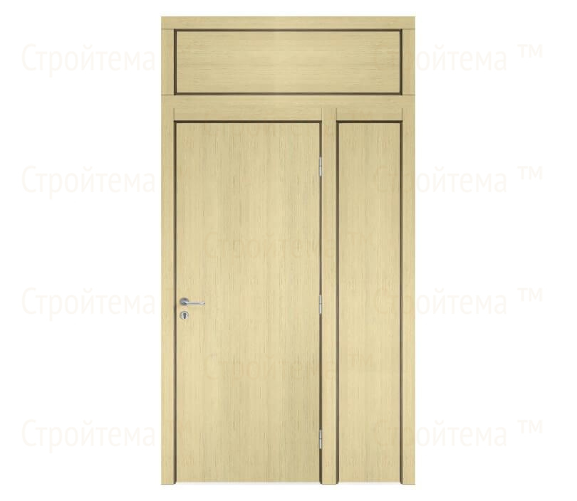 Противопожарная дверь с фрамугой Dveriline SMART FIRE EIS30/38dB CPL Дуглас светлый