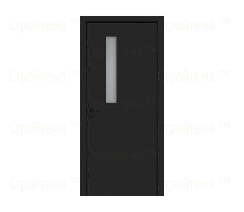 Противопожарная дверь Dveriline SMART FIRE 9%-2 EIS30/38dB крашеная Черная