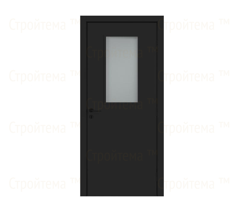 Противопожарная дверь Dveriline SMART FIRE 25% EIS30/42dB крашеная Черная