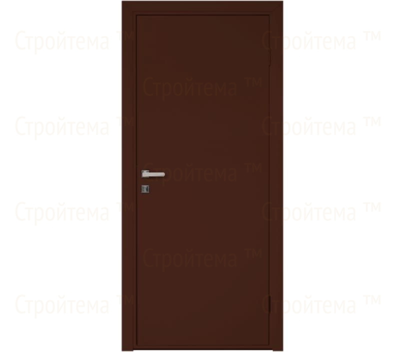 Влагостойкая дверь ПВХ EtaDoor глухая коричневая одностворчатая с ПВХ кромкой